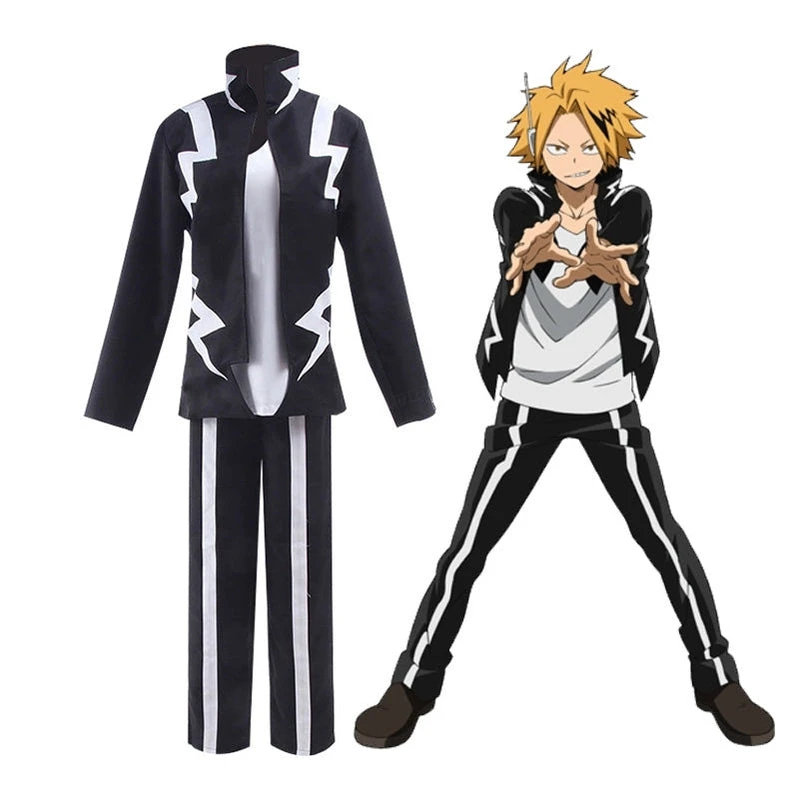 Anime My Hero Academia Denki Kaminari Cosplay Costume 3 Anime My Hero Academia Denki Kaminari Cosplay Costume