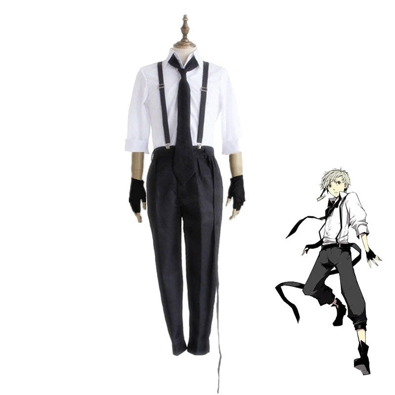 Anime Bungo Stray Dogs Nakajima Atsushi Halloween Cosplay Costume 3 Anime Bungo Stray Dogs Nakajima Atsushi Halloween Cosplay Costume