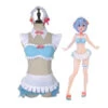 Anime Re:Zero Starting Life In Another World Rem Swimsuit Cosplay Costume