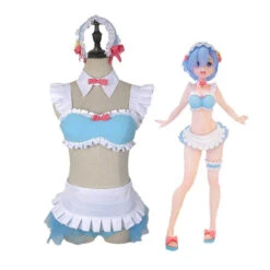 Anime Re:Zero Starting Life In Another World Rem Swimsuit Cosplay Costume